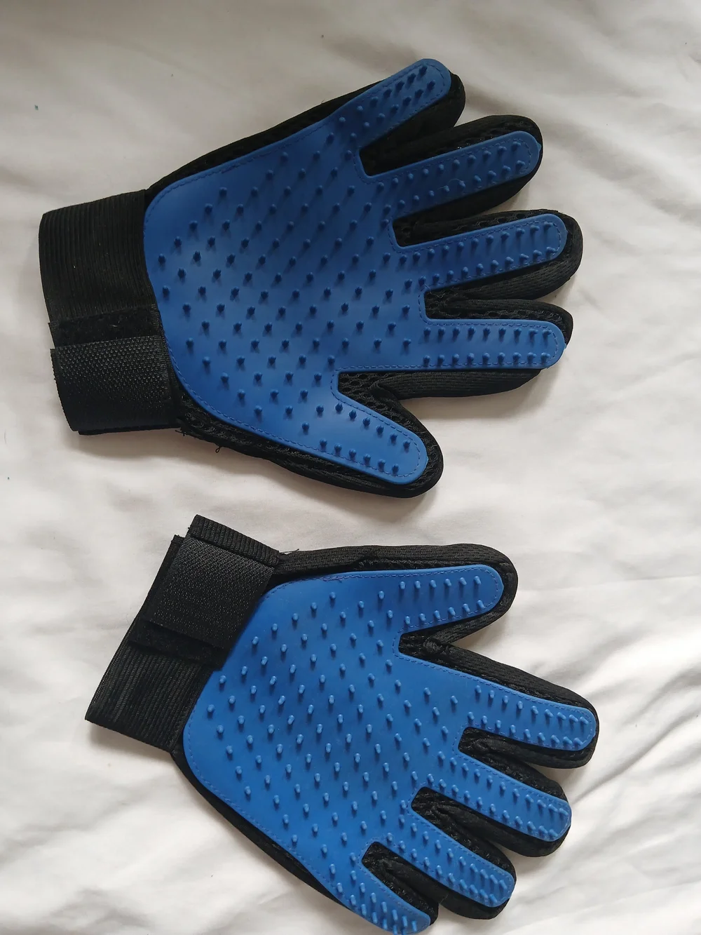 Blue Pet Grooming Gloves - Pair